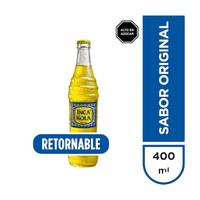 GASEOSA INCA KOLA VIDRIO 400ML.